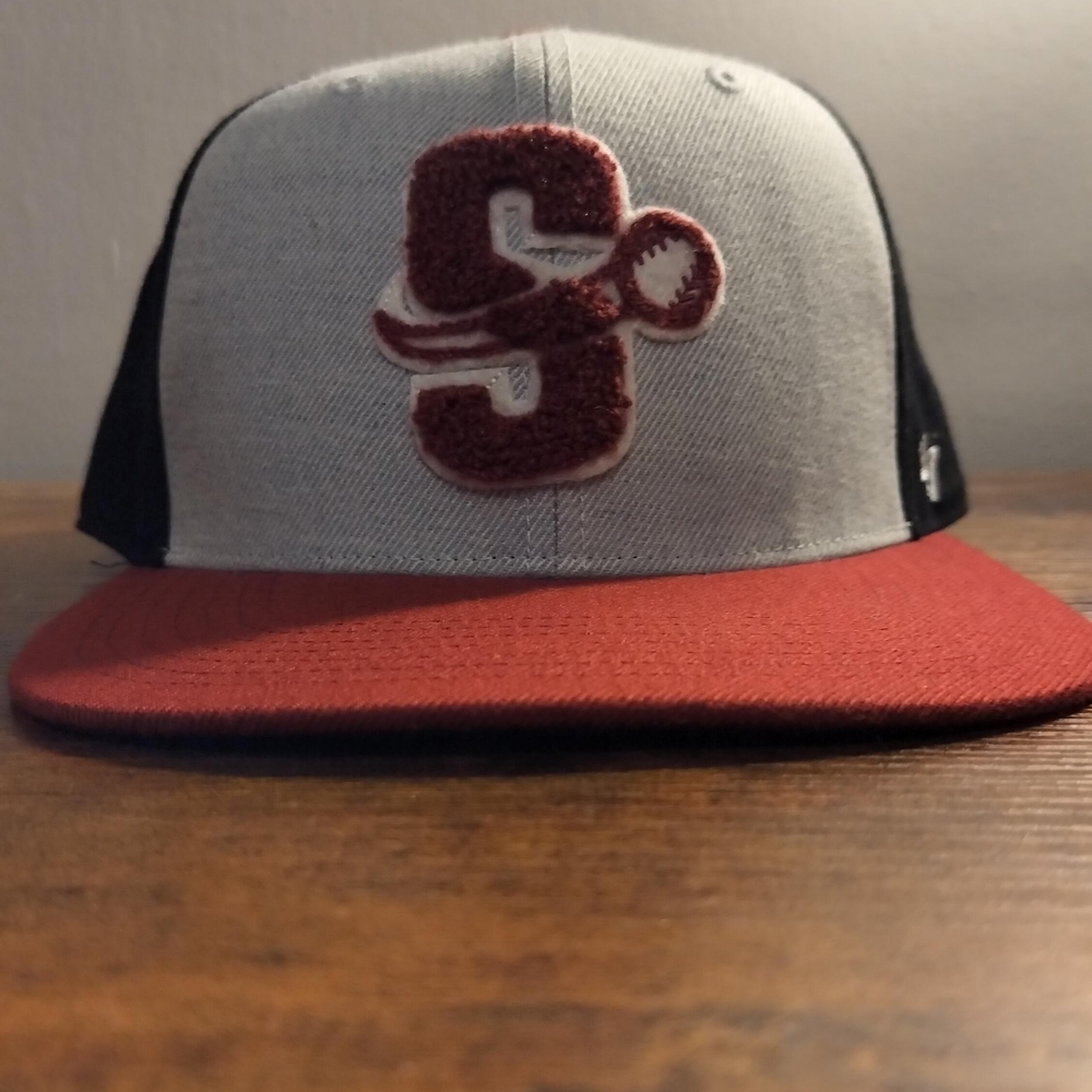 47 Brand Gray and Red Baseball Cap